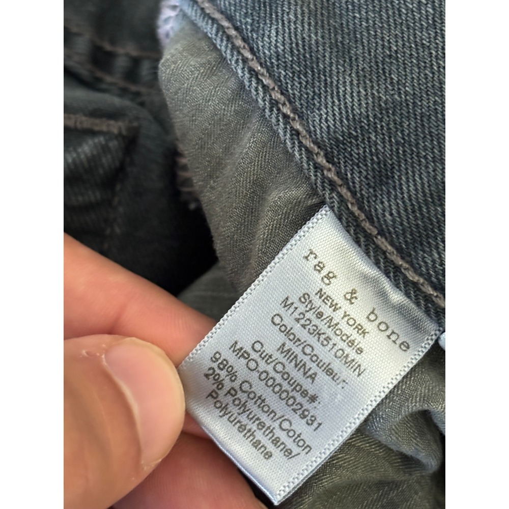 Rag & Bone Fit 2 Slim Jeans Minna Grey Made in USA M1223K510MIN 33 - Picture 4 of 8